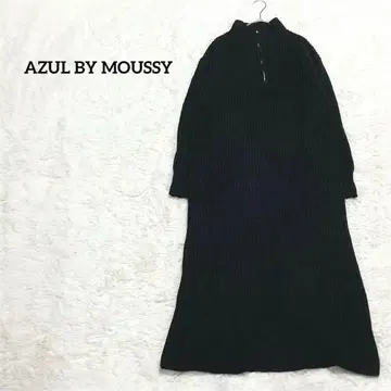 완판템 아줄바이마우지 집업 니트 원피스 [ M ] 하이넥