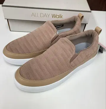 올데이워크 (24.5cm) 핑크 베이지 스니커즈 아킬레스