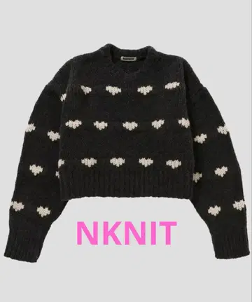 NKNIT 하트 패턴 니트 그레이 니트