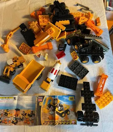 메가블록 셔블카, 미니트럭, 불도저, 건설 플레이세트와 작업 자동차