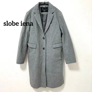 slobe iena 롱 체스터 코트 SUPER100 울 그레이
