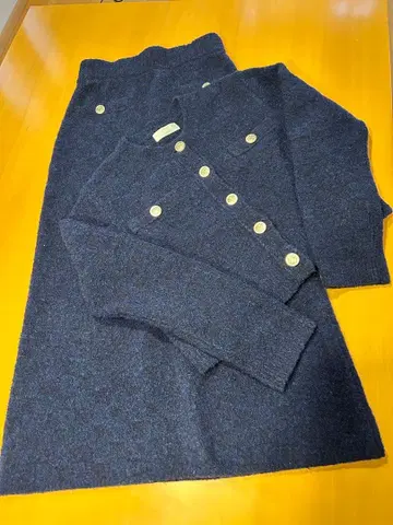 네이비 자켓 스커트 세트