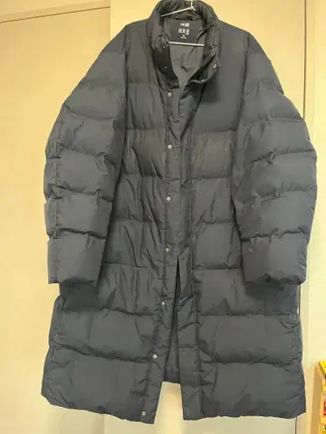 UNIQLO 유니클로 심리스 다운 코트 네이비 4XL