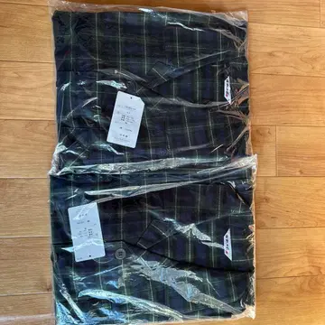 네이비 계열 체크 룸웨어 M/S 사이즈 크리스마스 페어 파자마