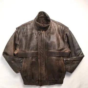 빈티지 80s 90s A2 G1 스탠드 카라 가죽 자켓