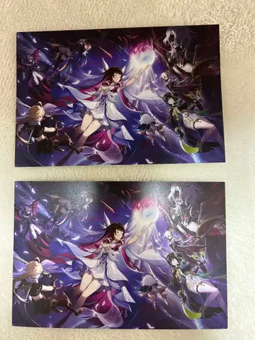 원신 하늘의 정원과 달의 기도 테이왓 투어 엽서 시리얼 미사용 2매