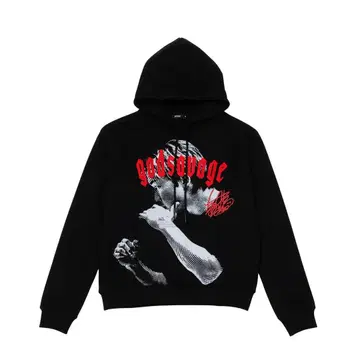 godsavage x 아사쿠라 미쿠루 후드티 블랙