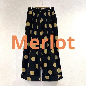 멀로 코듀로이 도트 와이드 팬츠