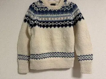 CHAMULA 메리노울 스웨터 긴팔 페어아일 패턴