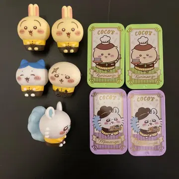 치이카와 코스 슬라이드 케이스 소프트 비닐 인형 9점 세트 토끼 하치와레
