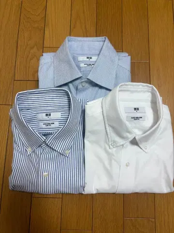 유니클로 슈퍼 논아이론 셔츠 3개 세트 M