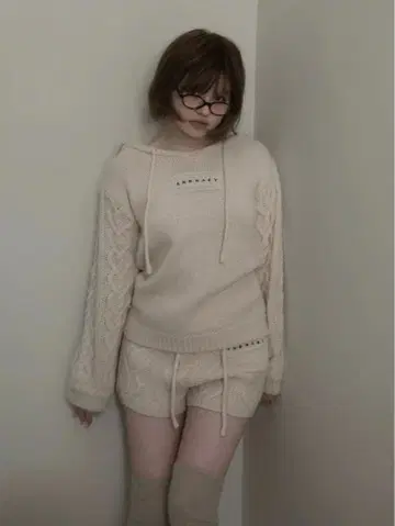 ANDMARY Mou loose knit set up