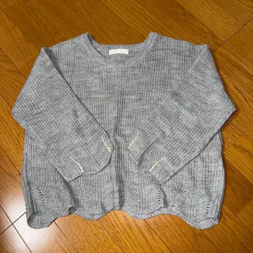 그레이 니트 스웨터 루즈핏