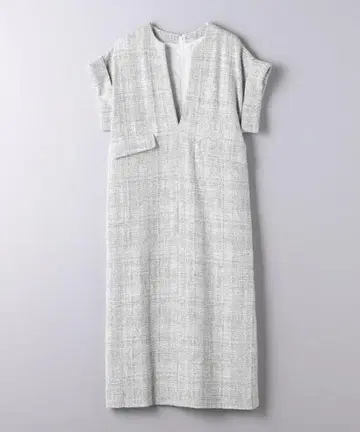 새상품급 UNITED ARROWS 믹스 트위드 오버롤 스커트