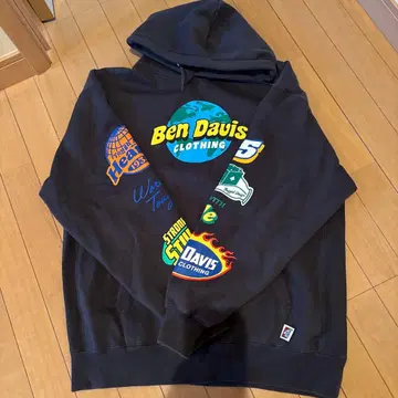 벤 데이비스 블랙 후드티 X-LARGE