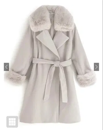 리본 벨트 퍼 가운 코트[ze688]