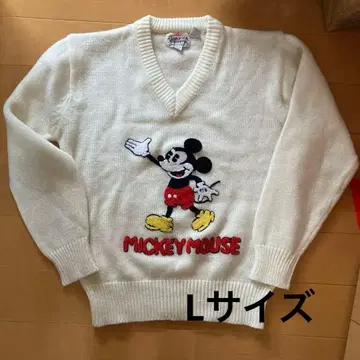 디즈니 미키마우스 V넥 니트 L 사이즈