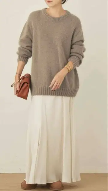 plage Washable Fibril Drape 스커트 플라주