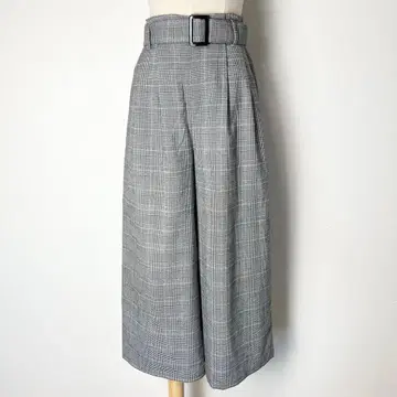 새상품급 애니팜 글렌체크 와이드 팬츠 그레이 온워드 2/M