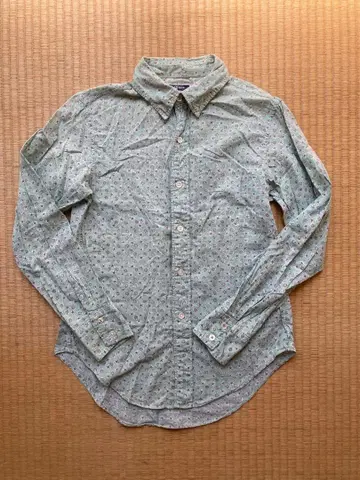 45rpm 꽃무늬 코튼 긴팔 셔츠 민트 그린