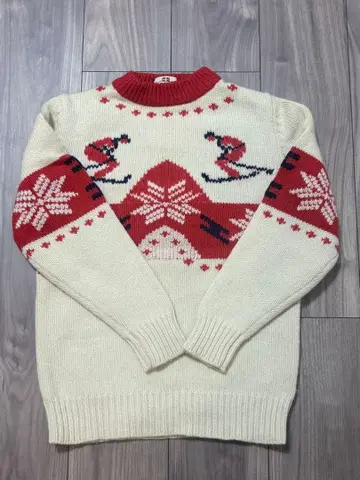 VILLAGE GATE 스키 패턴 긴팔 스웨터