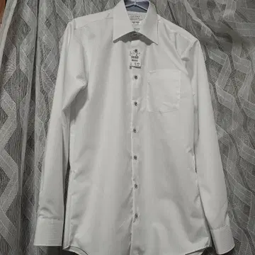 논아이론 면 100% 레귤러 카라 와이셔츠 M 아오키 39-86