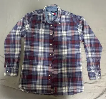 타미힐피거 진스 패턴 셔츠 블루