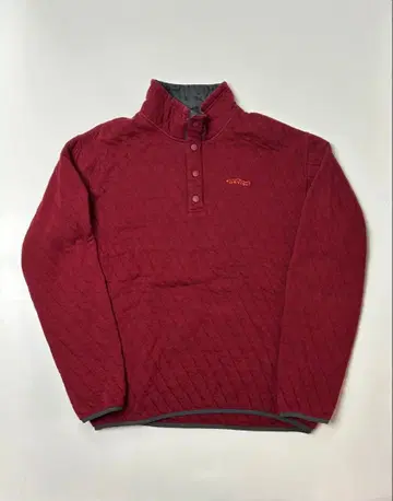 ORVIS 퀼팅 맨투맨 풀오버 하프 버튼 레드 M 사이즈