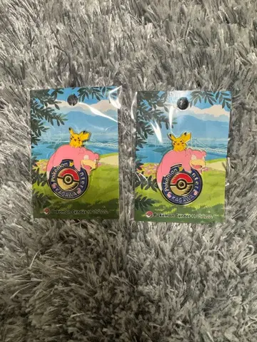 포켓몬 센터 카가와 한정 야돈 피카츄 로고 핀즈 2개