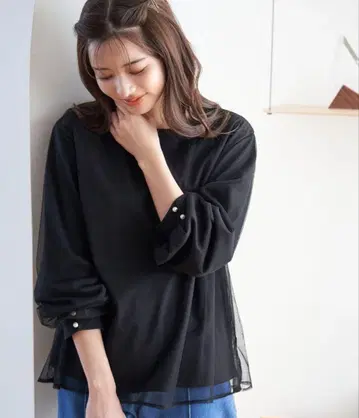 ROPE' PICNIC 튤 레이어드 상의