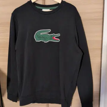 LACOSTE 라코스테 블랙 악어 로고 맨투맨