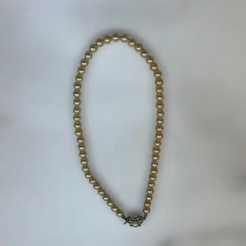 크림색 펄 목걸이 약 7.0mm 길이 37.0cm