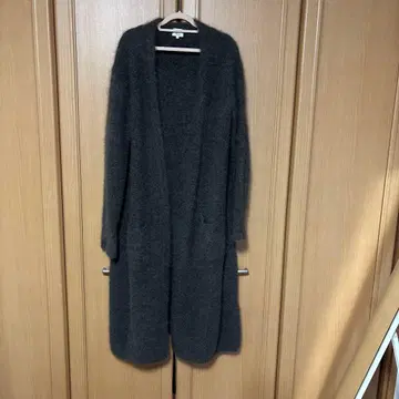 다크 브라운 롱 가디건 F