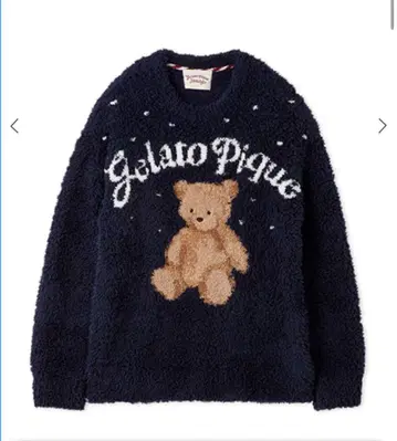 미사용 새상품 젤라또피케 스노우 베어 자카드 풀오버 상의만 택 포함
