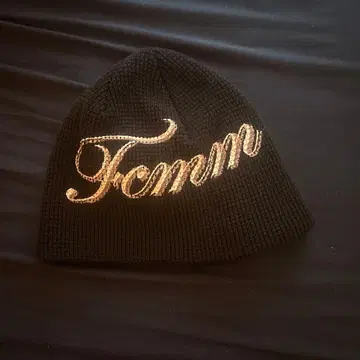 블랙 Fcmm 자수 비니 모자