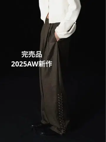 [신상 미사용] elchele LACE UP BARREL PANTS