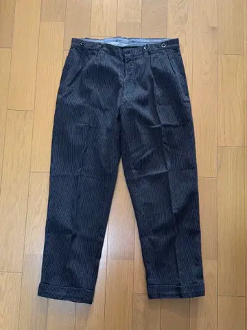 30s-50s 유로 빈티지 프렌치 코튼 피케 팬츠 스트라이프