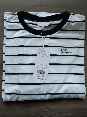 새상품 agnis.b To*b. 스트라이프 긴팔 T셔츠 38