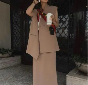 Ameri OTONA WRAP VEST SET UP DRESS