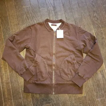 FULLCOUNT 다크 브라운 지퍼 달린 맨투맨 블루종 36