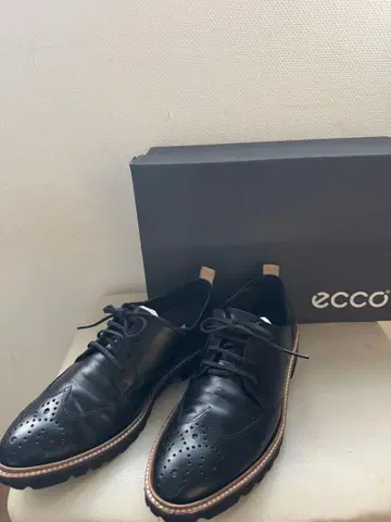 ECCO 블랙 23.5cm 로퍼 & 스니커즈 레이스업 슈즈