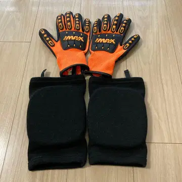 THE MAX 바이크용 장갑과 무릎 보호대 세트