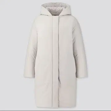 유니클로 하이브리드 다운 코쿤 코트 라이트 그레이 새상품급 L 사이즈