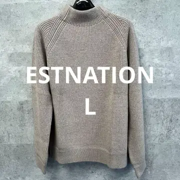 에스트네이션 베이지 래글런 슬리브 니트 스웨터