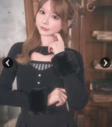 미셸마카롱 하트컷 니트탑 볼레로만