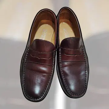 이탈리아제 다니엘레폴리 천연 가죽 남성용 로퍼 다크 브라운