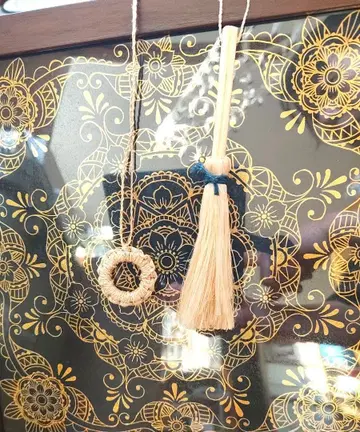 린넨 반지 펜던트 & 린넨 빗자루 2세트