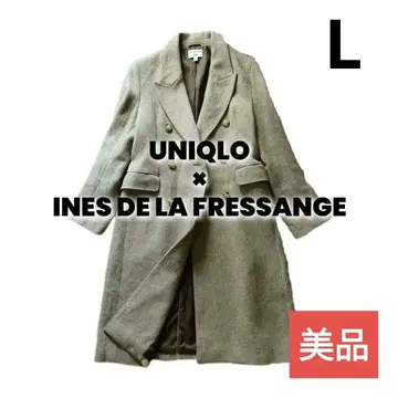 [ 새상품급 ] 유니클로 x 이네스 더블 체스터 롱 코트 L
