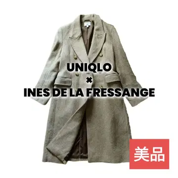 [ 새상품급 ] 유니클로 x 이네스 더블 체스터 롱 코트 L