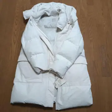 무인양품 발수 다운 코트 L 사이즈 화이트